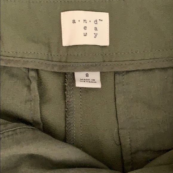 Green High Waist Shorts - Picture 3 of 3